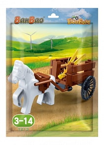 Конструктор - Лошадка с повозкой в пакетике, 27 деталей (Banbao,  7213)