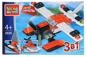 Конструктор – Легко построить: Самолет. 3 в 1, 65 деталей (Город Мастеров, LL-5525-Rsim)