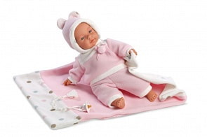 Кукла Люсия с одеялом и звуком 33 см (Llorens Juan, L 33403veg)