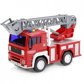 Инерционная машина - Пожарная машина, 1:20, свет и звук (Технопарк, WY550Bsim)