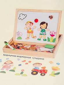 Чудо-чемоданчик Друзья с доской для рисования, меловой доской и фигурками на магнитах (Mapacha, 76643)