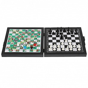 Шахматы магнитные 2 в 1 - Шахматы и настольная игра (Играем вместе, 1704K633-R)