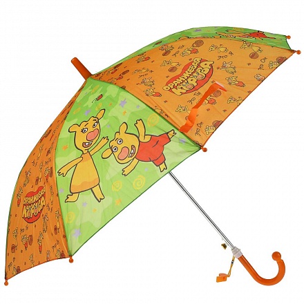 Детский зонт Оранжевая корова 45 см со свистком 
