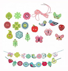 Шнуровка-бусы - Птички (Djeco, 06170k)