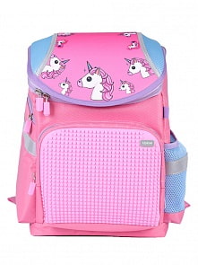 Школьный Рюкзак A-019 Super Class Единороги розовый (Upixel, 81000)