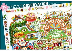 Пазл и игра на наблюдательность - Парк развлечений (Djeco, 07593k)