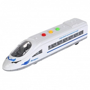 Скоростной Поезд, свет и звук, инерционный 21,5 см (Технопарк, 1630046-R)