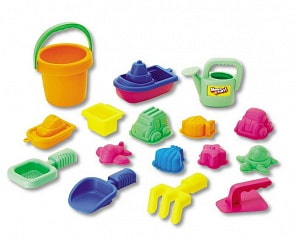 Набор: 16 игрушек для песочницы в сетке (KEENWAY, 30312)