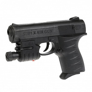 Пистолет с лазерным прицелом, фонарем и пульками (1B00778)