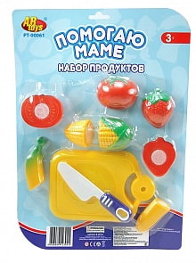 Игровой набор из фруктов и овощей для резки на липучках (RINZO, PT-00061)