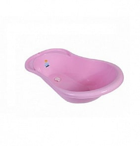 Ванночка детская Ангел 84 см., со сливом и термометром, розовая (Little Angel, LA4101РЗ-1P)