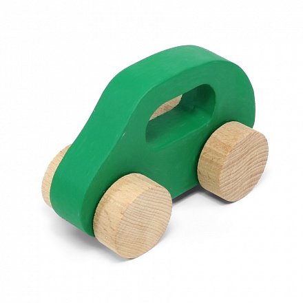 Игрушка - Машинка деревянная, зеленая 