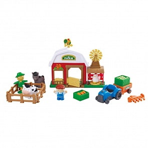 Игровой набор - На ферме, 16 предметов, звук (Playgo, Play 9868)