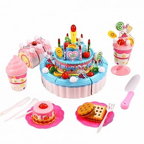 Торт праздничный с аксессуарами, световые и звуковые эффекты (Junfa Toys, 853)