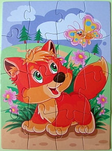 Пазлы картонные для малышей – Лисичка (Десятое Королевство, 01544ДК)