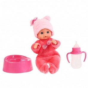 Интерактивный пупс – Сашенька, пьет, писает, с аксессуарами, 15 см (Карапуз, Y15BD-OF-35696)