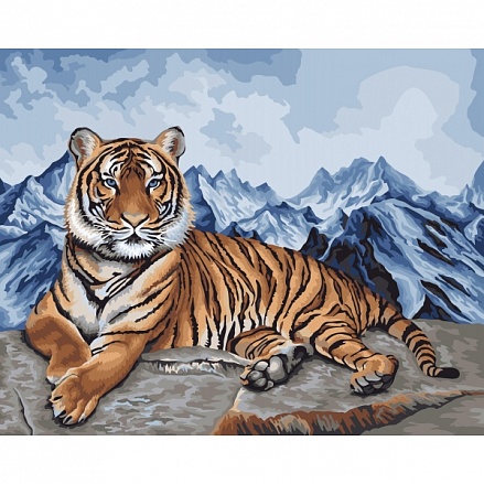 Рисование по номерам на холсте - Амурский тигр, 40 х 50 см 