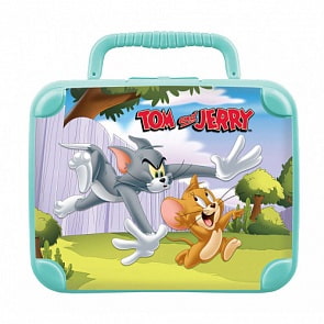 Контейнер с ручкой и аппликацией - Том и Джерри, цвет зеленый (Бытпласт, 433213709) (ассортимент)