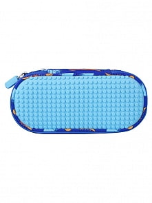 Пенал школьный пиксельный Super class pencil case WY-B012 с динозаврами, цвет – синий (Upixel, 81007)