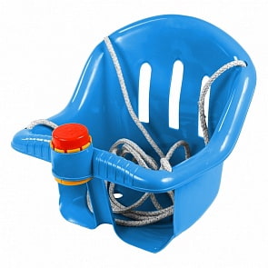 Качели с барьером безопасности и клаксоном, синие (RT, 5282RT)