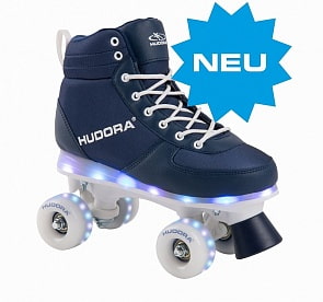 Роликовые коньки Roller Skates Advanced navy с подсветкой Led, размер 37/38 (Hudora, 13124)