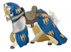 Фигурка Конь в синей попоне (Papo, 39391)