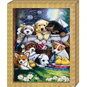 Набор для изготовления картины - Я люблю щенят (Клевер, АБ21-112)