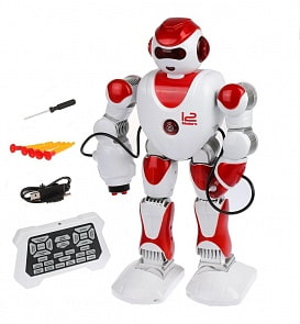 Робот на р/у, ИК-управление, русская озвучка, в комплекте стрелы 5 штук, свет и звук (Наша игрушка, ZYA-A2739-2)