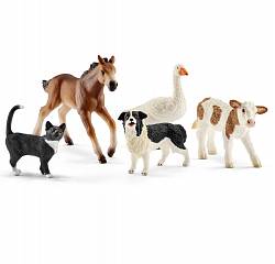 Игровой набор - Животные фермы (Schleich, 42386k) - миниатюра