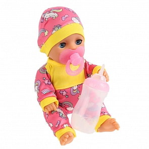 Интерактивный пупс – Машенька, пьет, писает, с аксессуарами, 50 звуков, 20 см (Карапуз, Y20BB-35682)