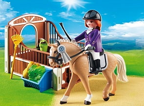 Игровой набор из серии Конный клуб - Лошадка для прогулок и загон (Playmobil, 5520pm)