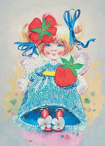 Мозаика из пайеток на холсте Клубничное настроение (Волшебная мастерская, МХ-32)