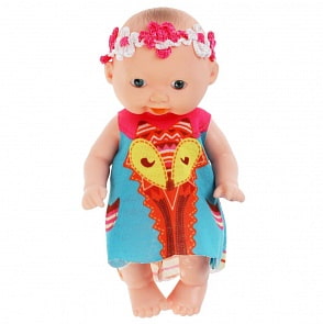 Интерактивный пупс Дашенька 12 см можно купать (Карапуз, Y12OF-21-RU)