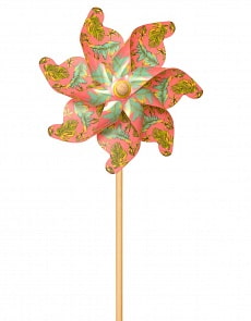 Ветрячок – Листики, 75 см, коралловый (ЯиГрушка, 12232)
