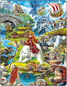 Пазл Сказочные герои, 30 деталей (Larsen, US23)