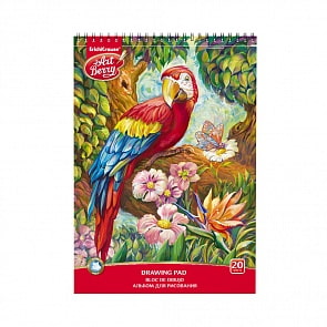 Альбом для рисования на спирали ArtBerry - Попугай, А4, 20 листов, микроперфорация, спираль по узкой стороне (ErichKrause, 44994EK)