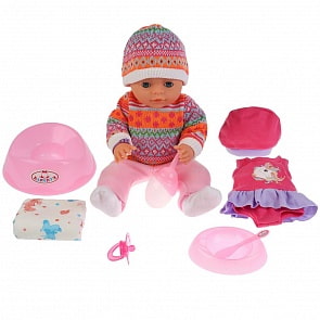 Интерактивный озвученный пупс Сашенька с аксессуарами, 100 фраз и стихи А. Барто, пьет и писает, 40 см (Карапуз, Y40BB-DP-OTF-RU_19)