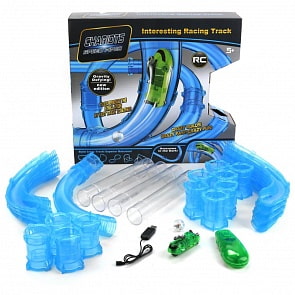 Трек с инфракрасным пультом, машинкой на аккумуляторе со светом и зарядным устройством Usb (B1699341)