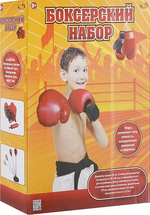 Груша боксерская с перчатками, на подставке 