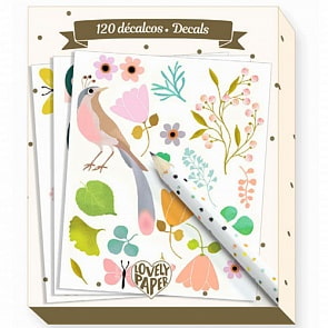 Набор переводных картинок - Тину, 120 штук и карандаш (Djeco, DD03680)