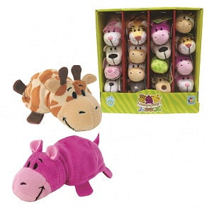 Плюшевая игрушка Вывернушка 2 в 1 - Жираф-Бегемот, 12 см (1Toy, Т10917)