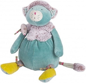 Мягкая игрушка – Голубой кот с мышкой, 33 см (Moulin Roty, 660024)