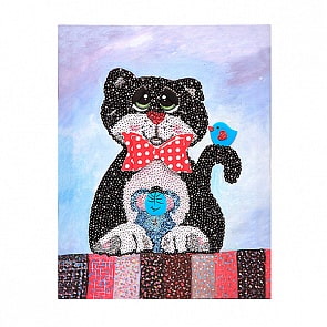 Мозаика из пайеток на холсте Кошки-мышки (Волшебная мастерская, МХ-19)