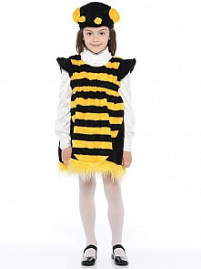 Костюм карнавальный детский - Пчелка из меха, размер 28 (Батик, 136-28)