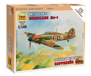 Сборная модель - Британский истребитель Харрикейн МК-1 (ZVEZDA, 6173з)