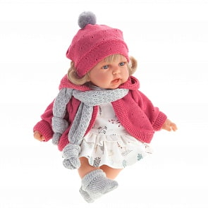 Кукла озвученная Солидад в коралловом 27 см говорит-смеётся мягконабивная (Munecas Antonio Juan ,S.L., 12033)