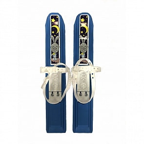 Мини-лыжи Тяни-толкай - Пингвин-юниор с пластиковым креплением, синий (RT, 7664)