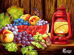 Рисование по номерам на холсте – Фруктовое изобилие, 40 х 50 (Фабрика Творчества, B092)