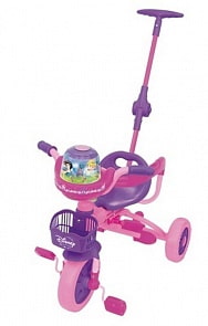 Велосипед трехколесный - Принцесса с ручкой, звук (Kiddieland, KID 041368)