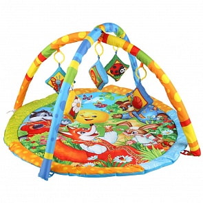 Коврик детский Колобок, с мягкими игрушками на подвеске, в сумке (Умка, B1624522-R2-1)